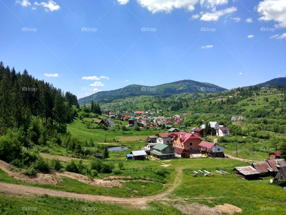 Carpathian mountains landscape