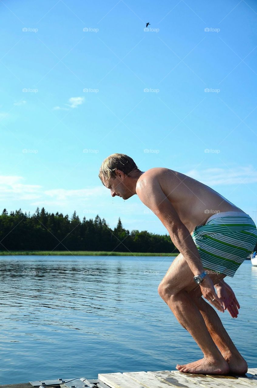 Early summer swim