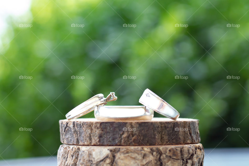 Wedding Rings on wooden box