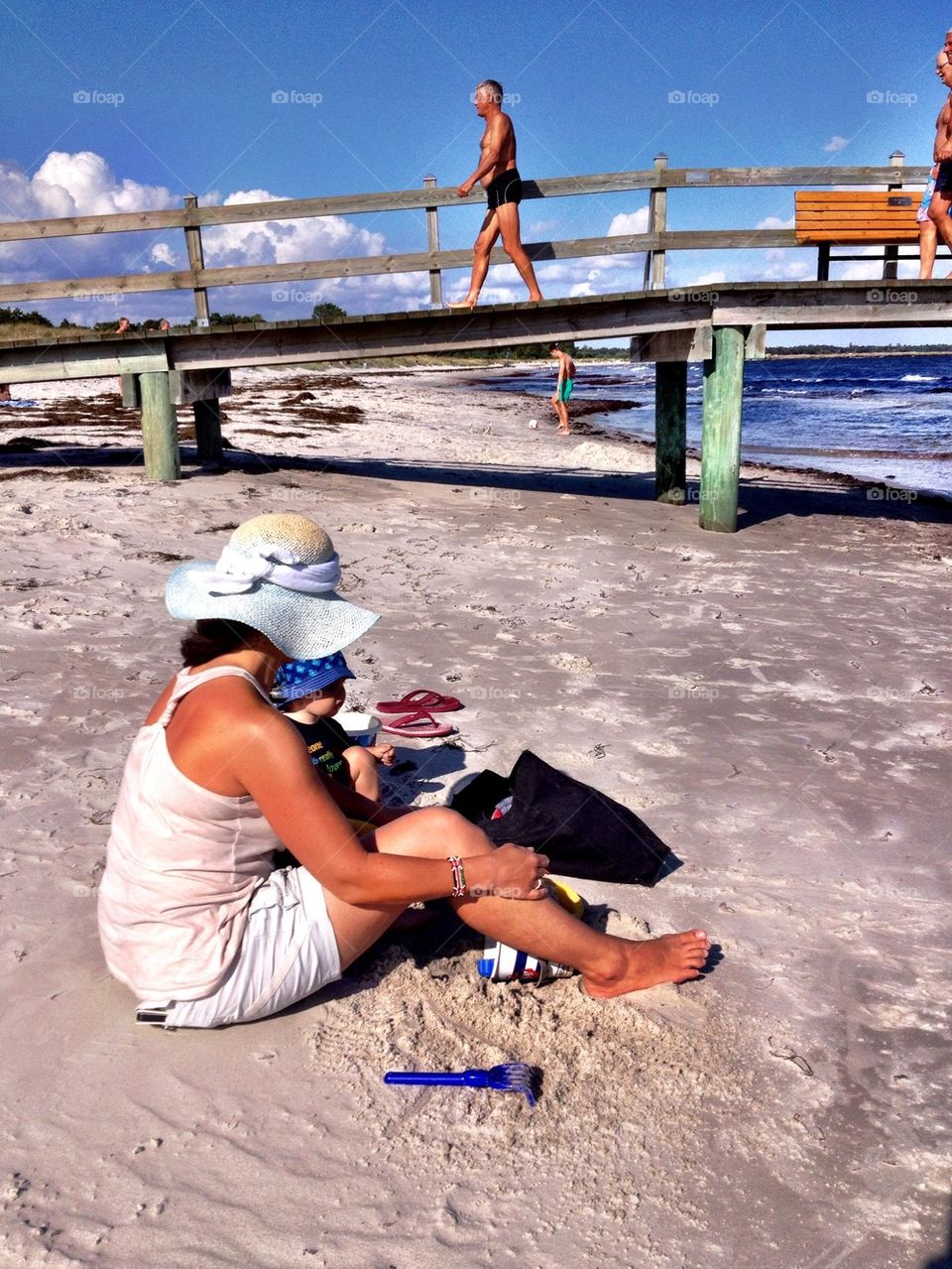 First time on the beach