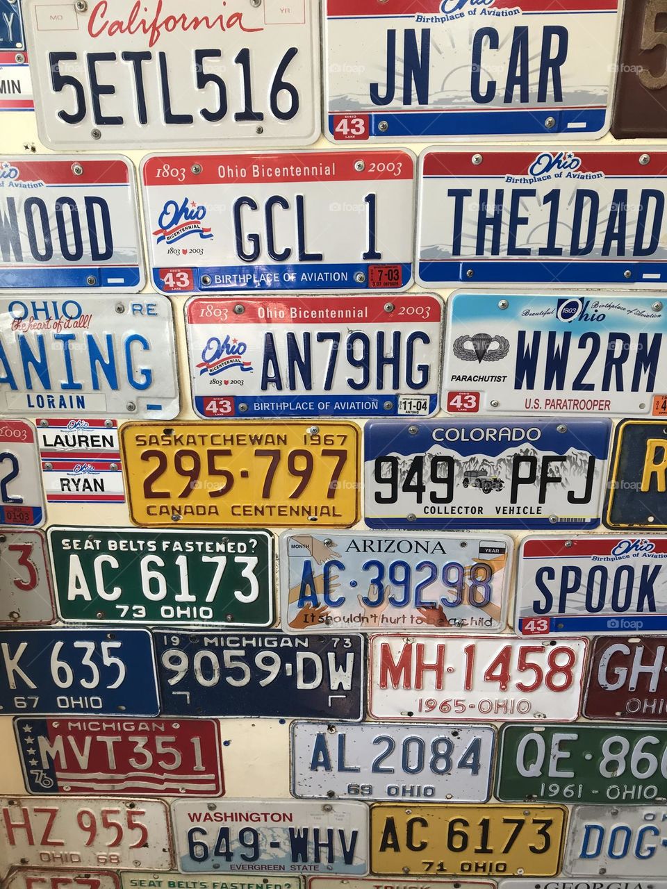 License plates shape rectangle taken with iPhone 