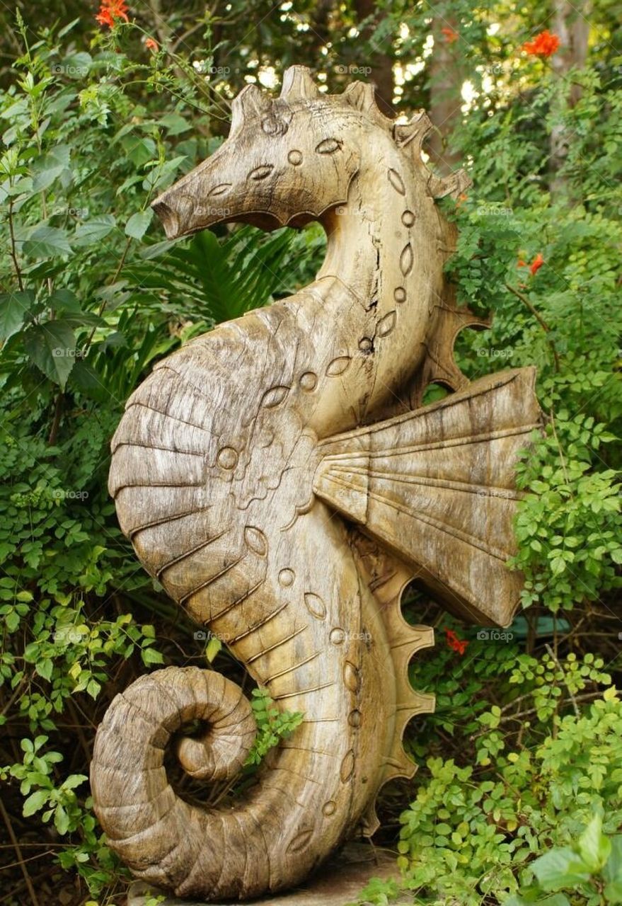 Sea horse statue