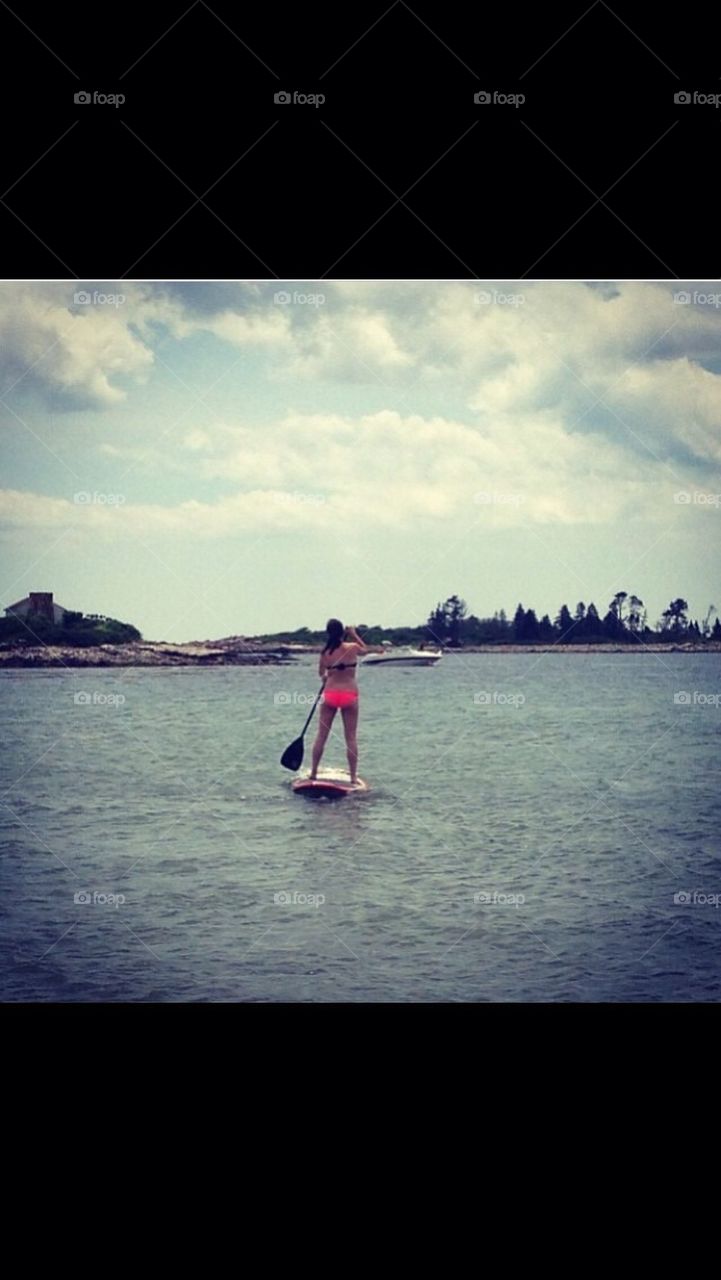 Paddle boarding