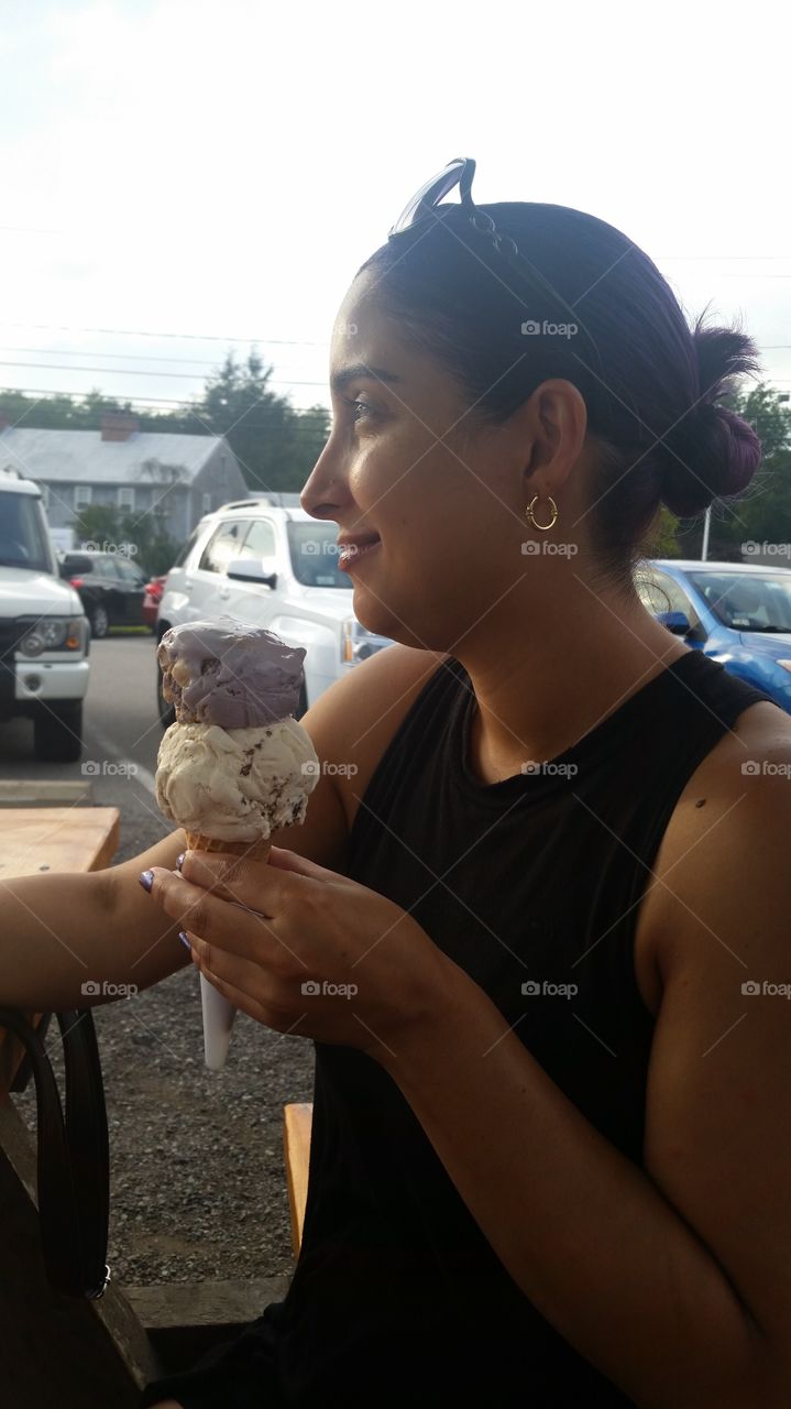 girl friend and ice cream.