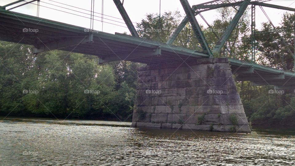 abandoned steel deck bridge over the Allegheny River