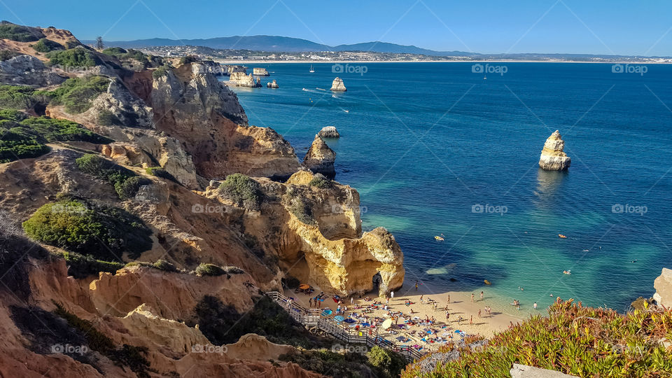 View of Praia do Camilo, Algarve, Portugal