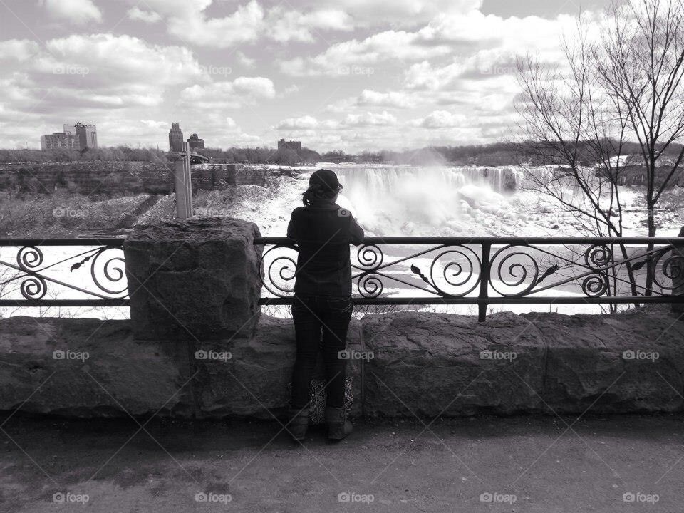 Peering at Frozen Falls