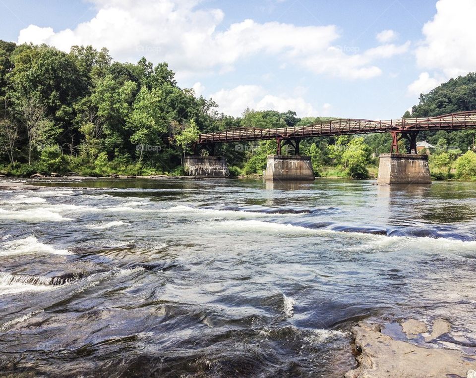 Water and bridge at Ohiopyle