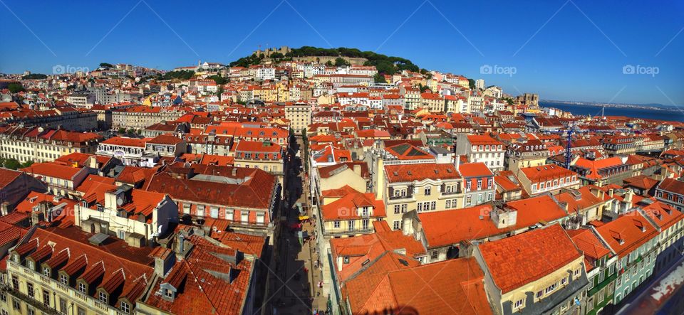 Roofs in lisbon, portugal
