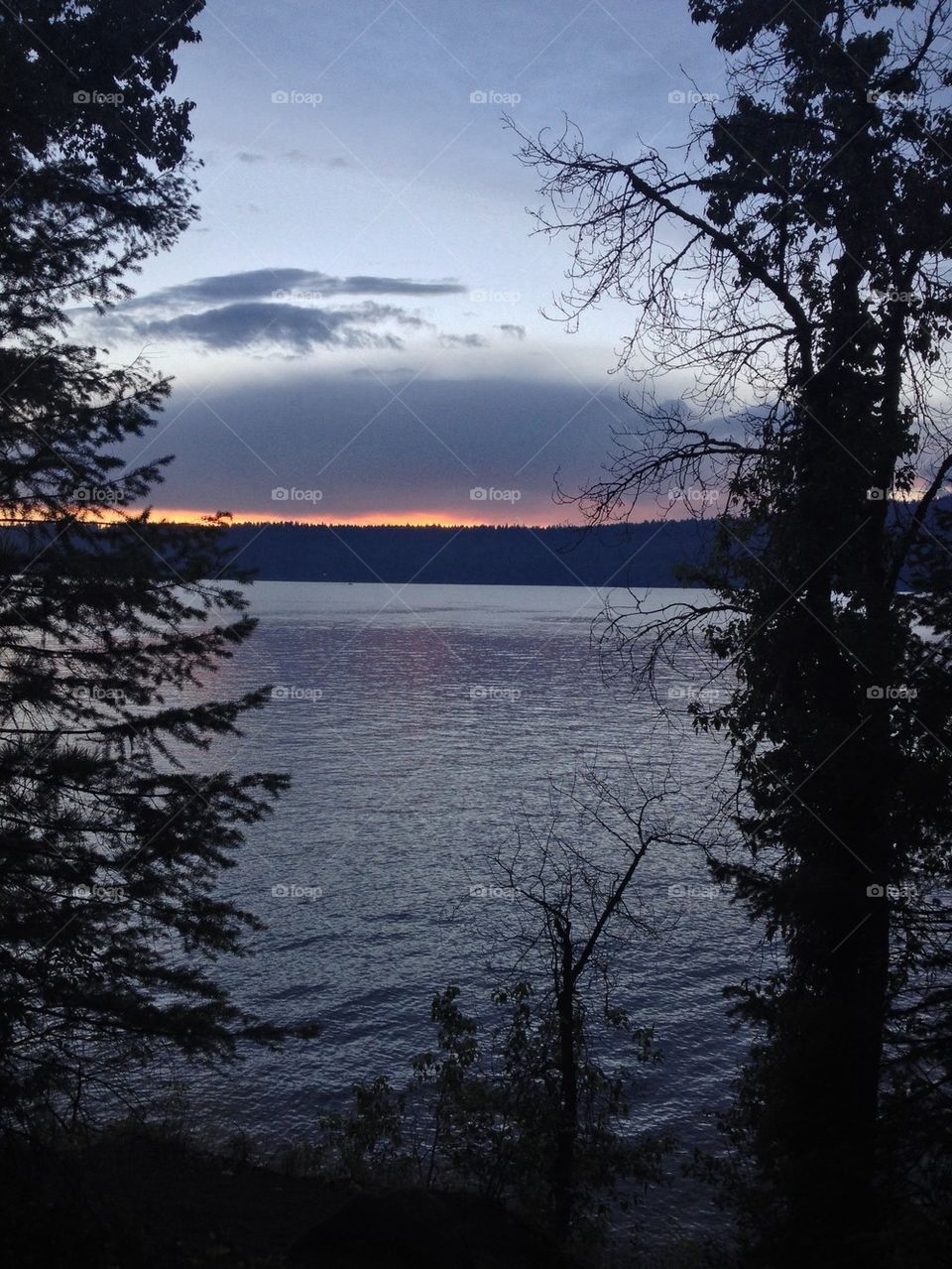 Sunset Payette lake Idaho