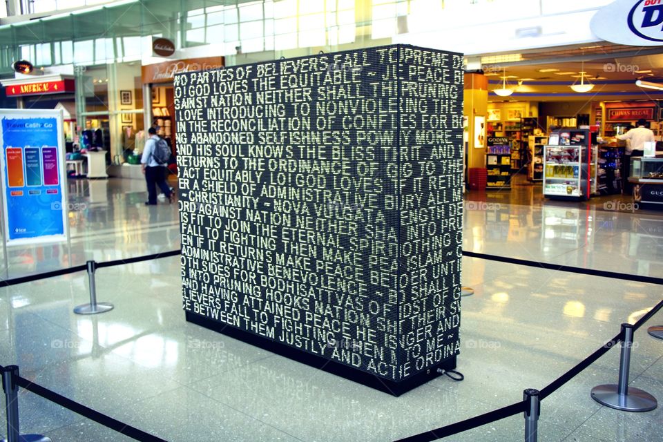 Wisdom Cube. Interesting cube in an airport. 