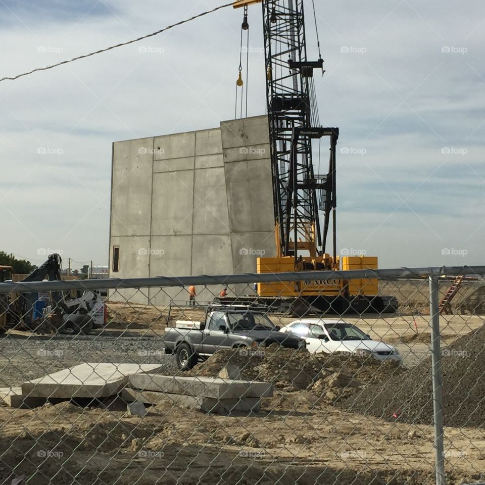 Industrial building concrete walls construction