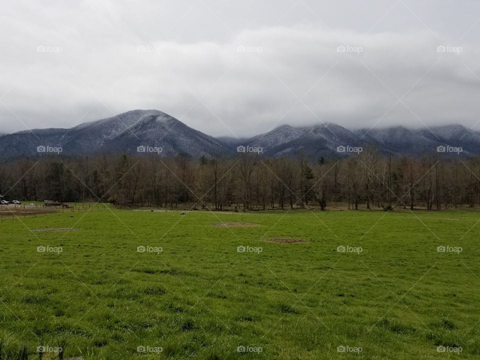 A little snow on the Mountain tops.