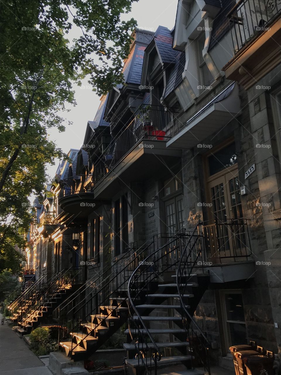 Victorian houses in the Plateau neighborhood of Montréal, Canada