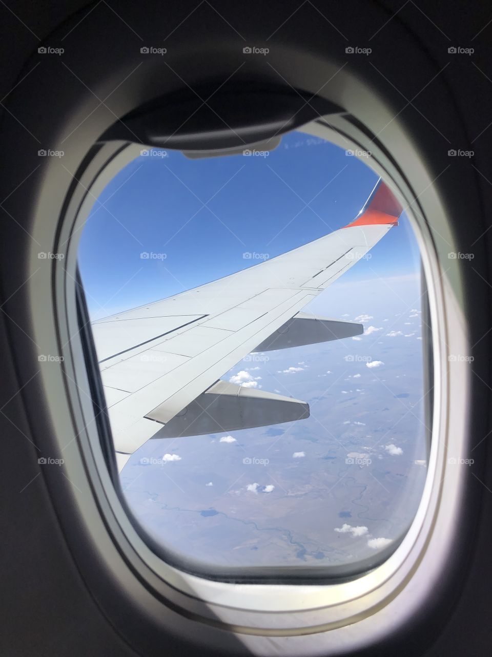 airplane window view