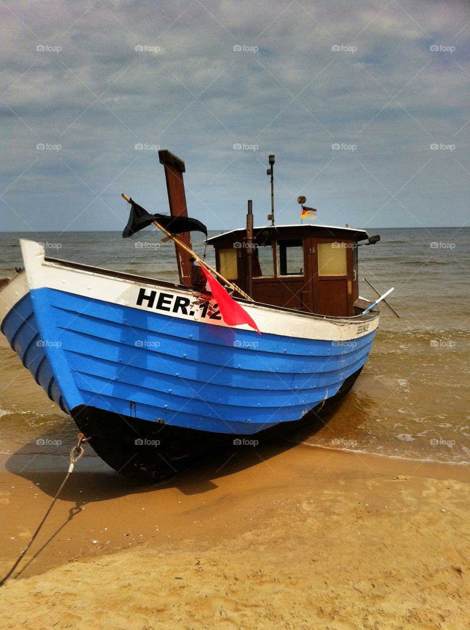beach ocean sky blue by cyrano