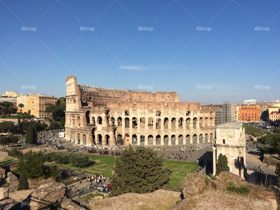Coliseum exterior in Rome, Italy