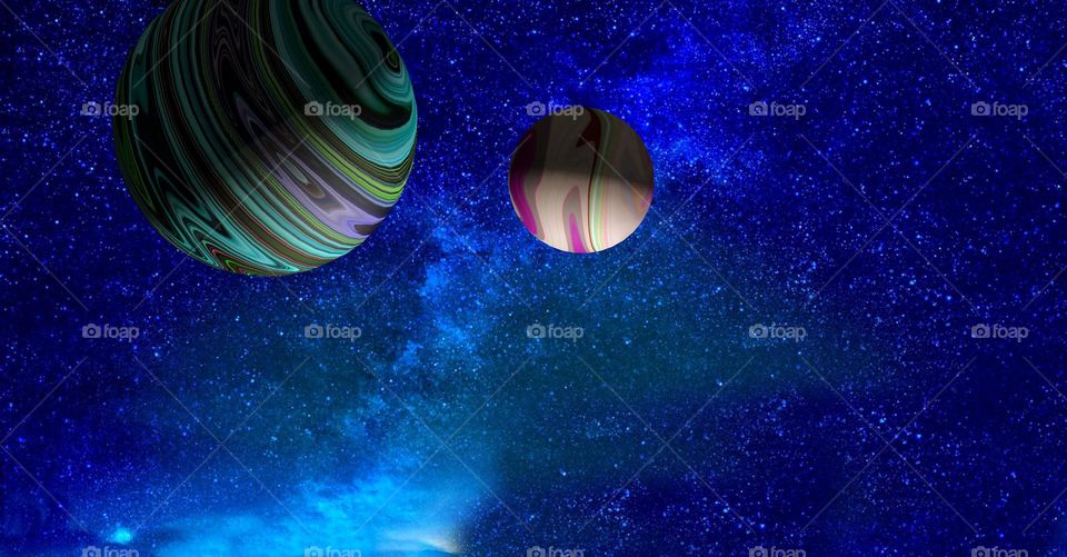 In space.3D picture