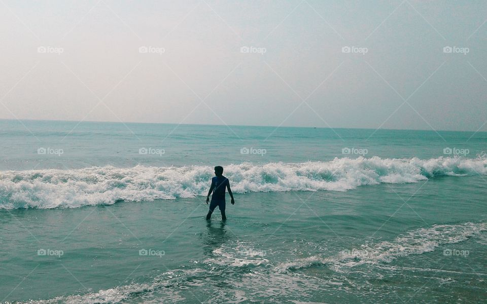 Jagannath puri dham Sea View shot on Camera