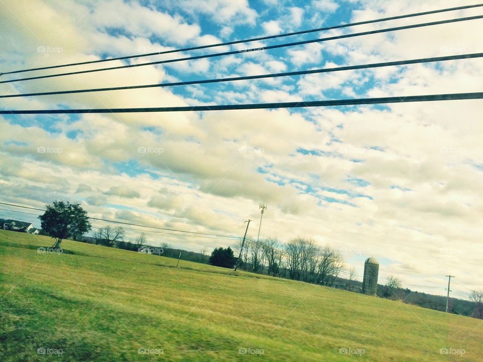 Wire, Sky, Landscape, Nature, Voltage