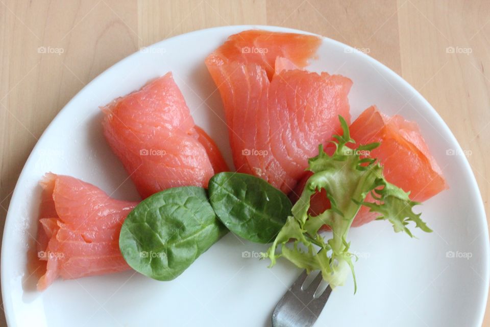 Salmon on a plate