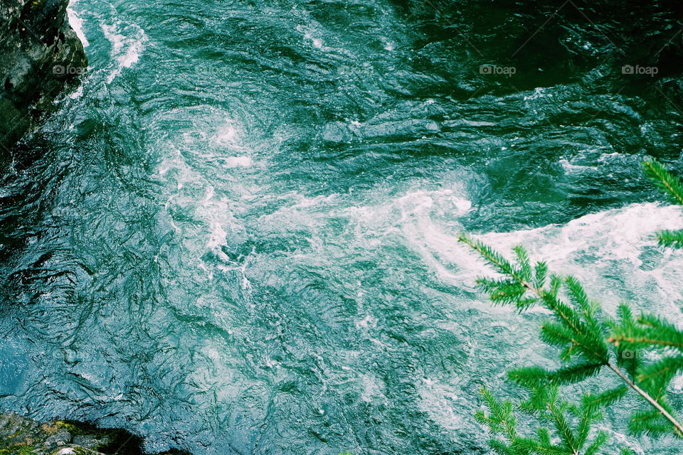 High angle view of lake