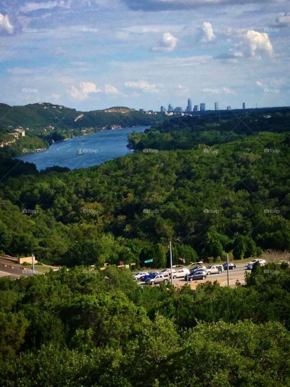 Austin Skyline from the lake 