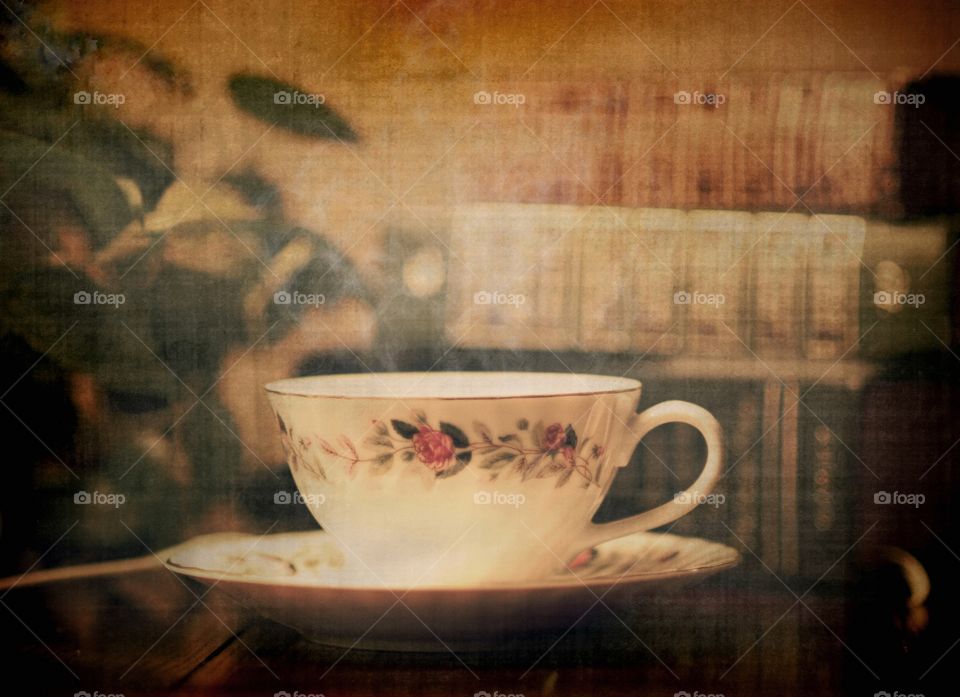 Close-up of tea cup