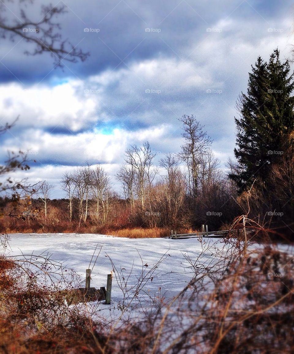 Bar Lake view in winter