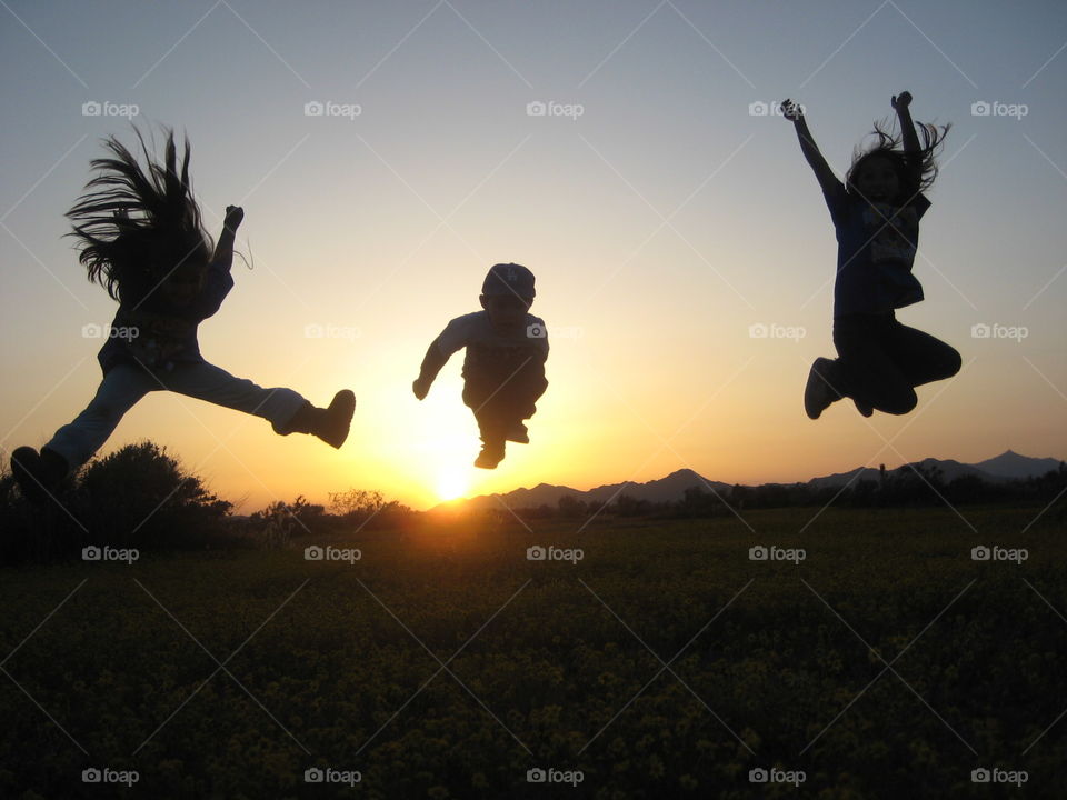 Jumping for joy