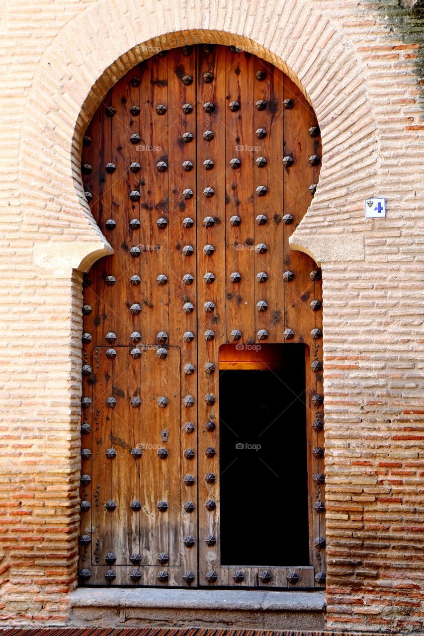 Ancient architecture . Ancient architecture in old town Toledo Spain 