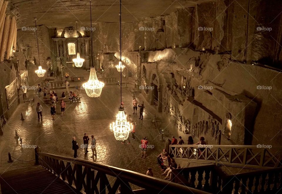 Underground church in Poland, the entire church is made from salt