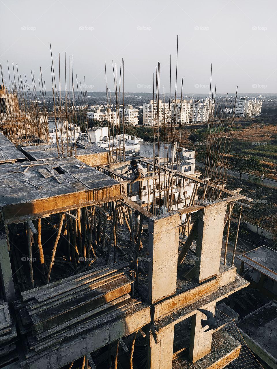 Construction Site Hard workars Risk taker life