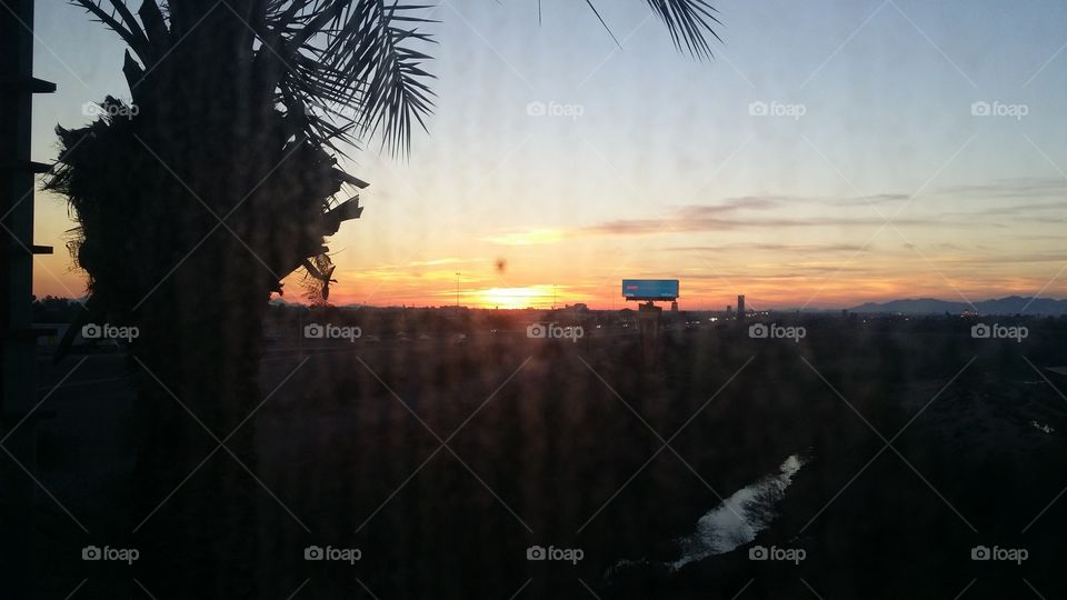 Arizona sunset. the end of a beautiful day
