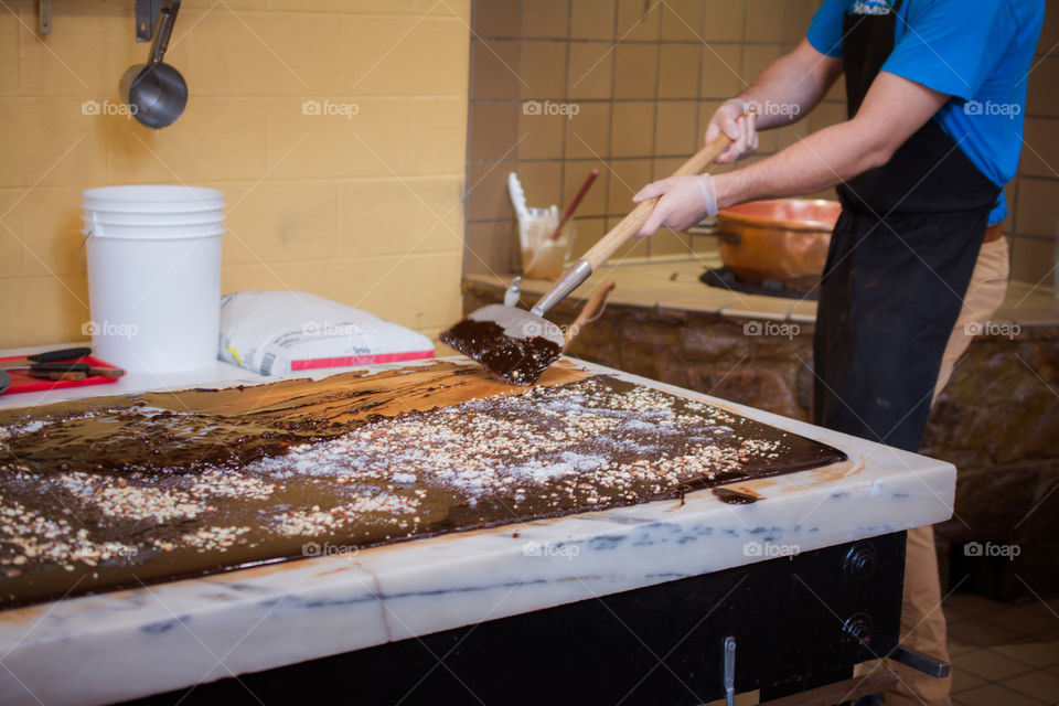 Making Homemade Fudge at a Fudge Shop at Rock City