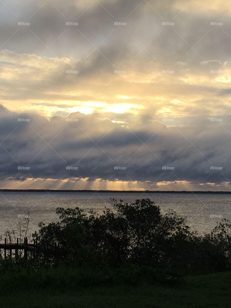 Beautiful sky and water scene