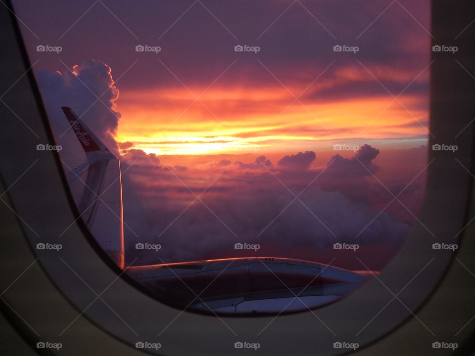 Gorgeous sunset from our plane..