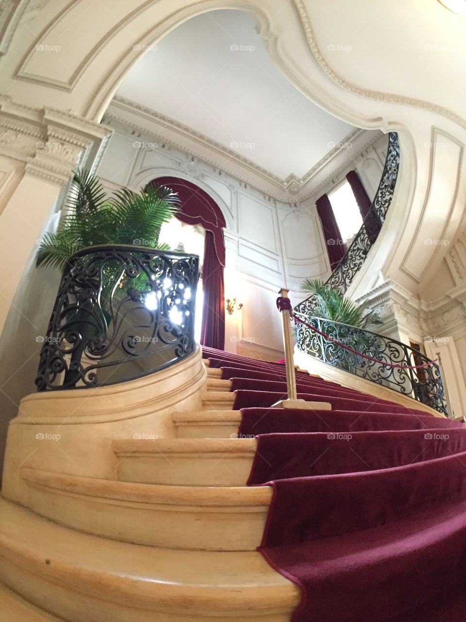 Stairwell. A mansion stairwell