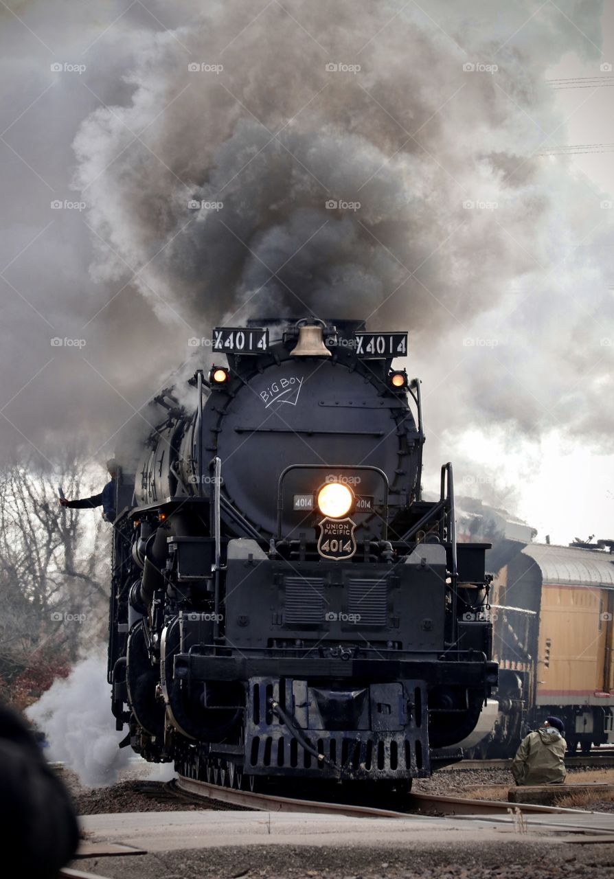 Rare antique steam locomotive x4014 BigBoy steam engine train