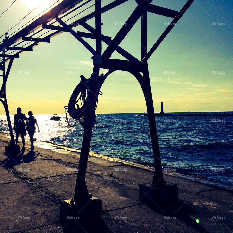 Sunset, Water, Sea, Sky, Beach