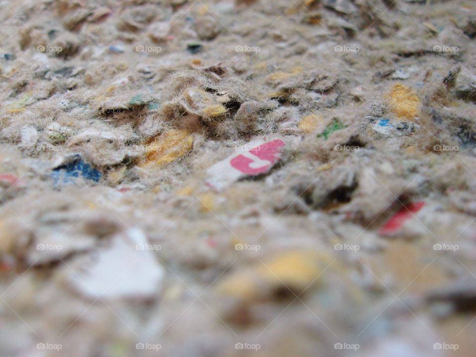 Recylcled paper on the inside of an envelope