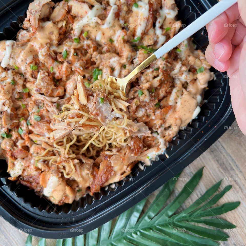 Tasty flavourful Kebab wraps and rolls and noodles selection 