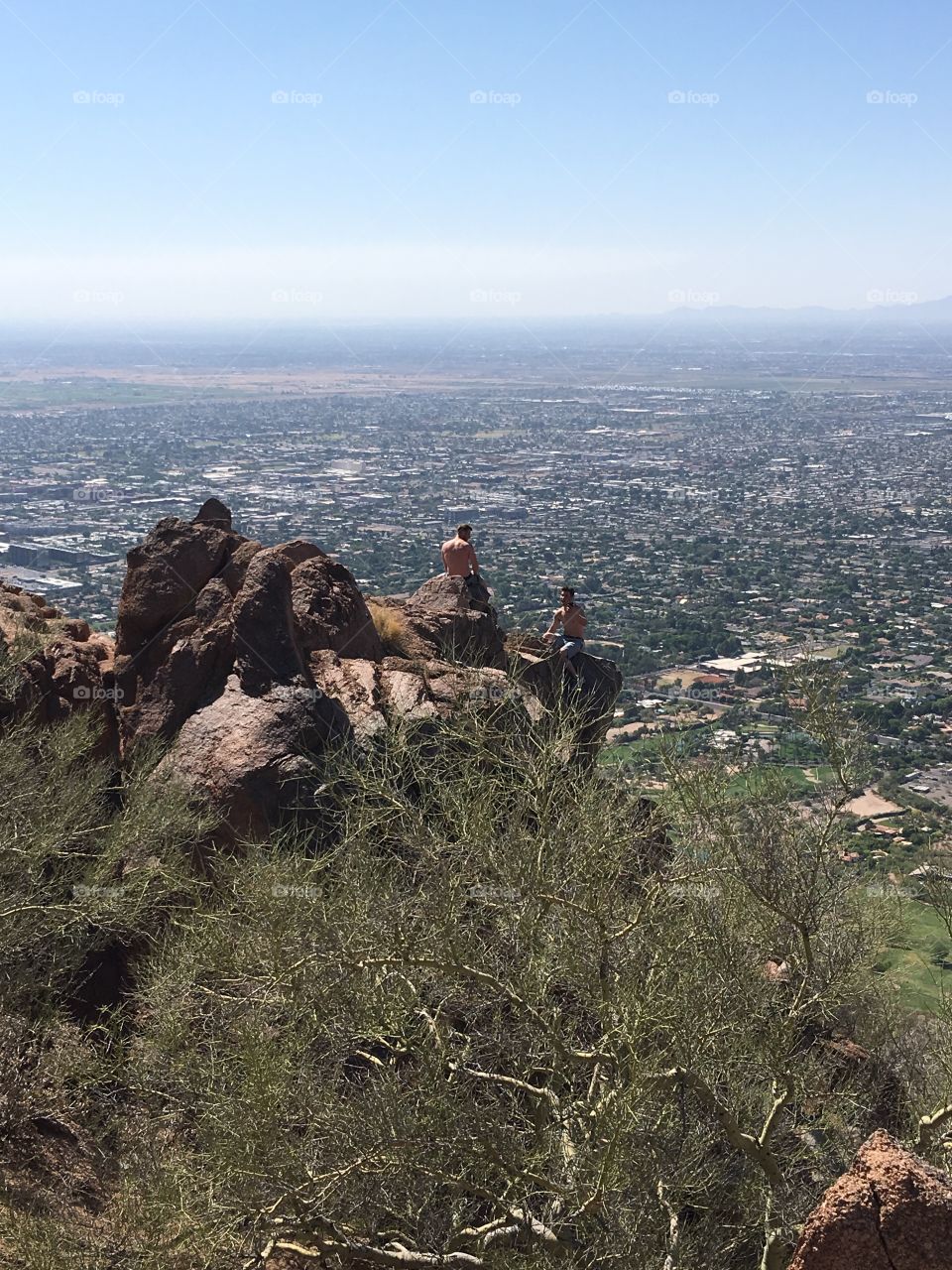 Edge of mountain trail.