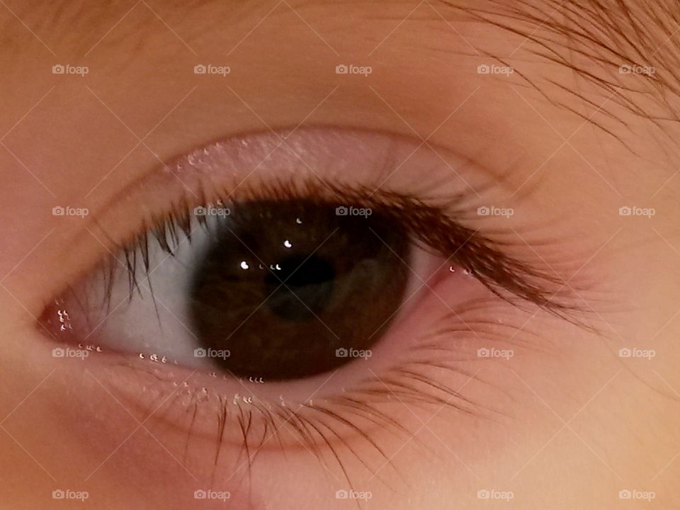 close-up of human eye with detail of iris