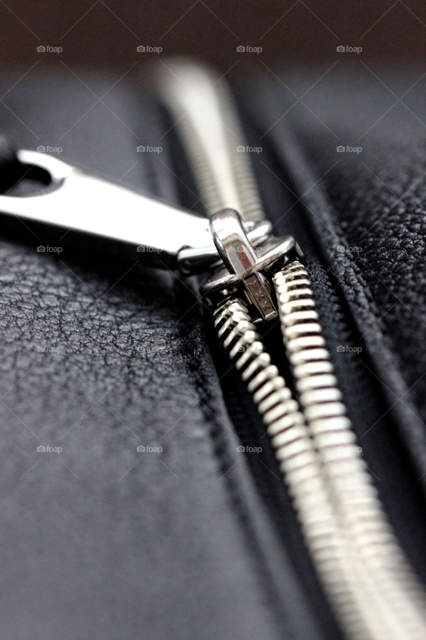Close up of zipper 