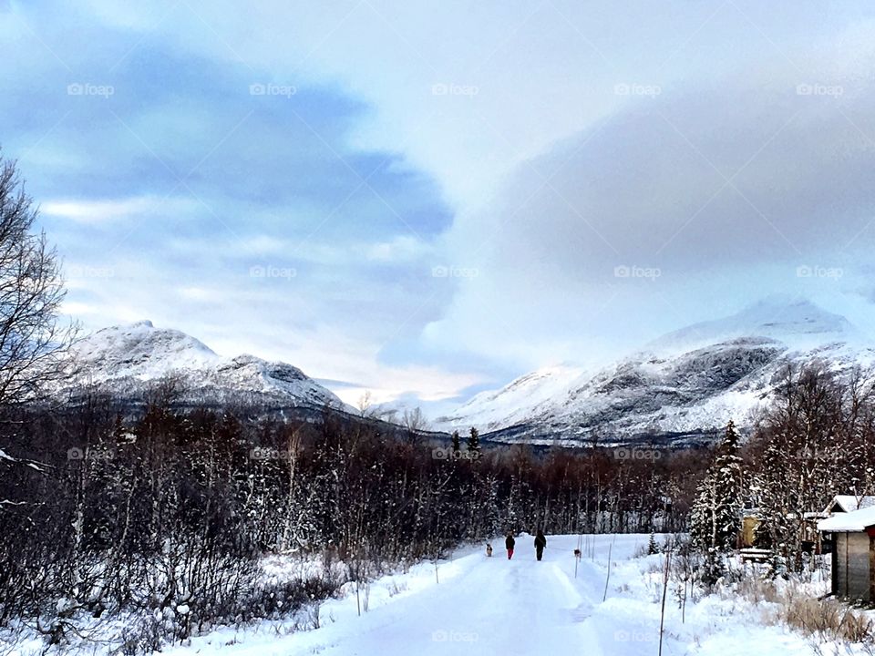 View of snowy mountain