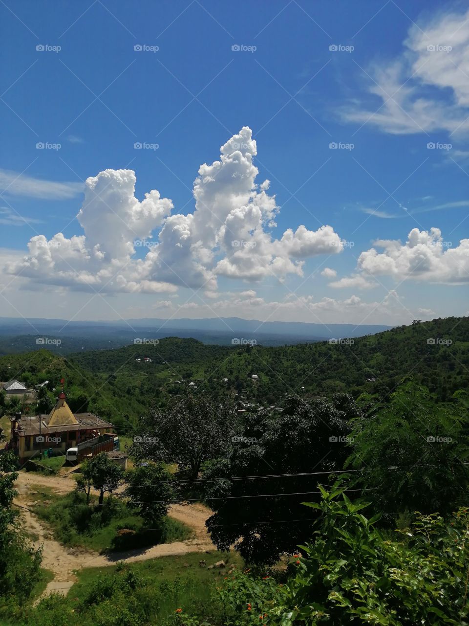 Beautiful Landscape of Himachal Pradesh in India.Panormic calm view look like heaven in land.This mother nature view give peace if soul.