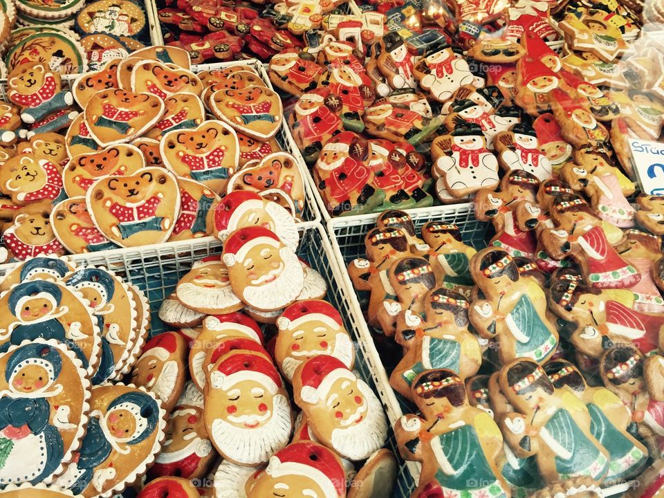 Cookies  in German Christmas market