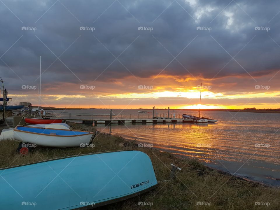 Winter Sunset on The River Alde