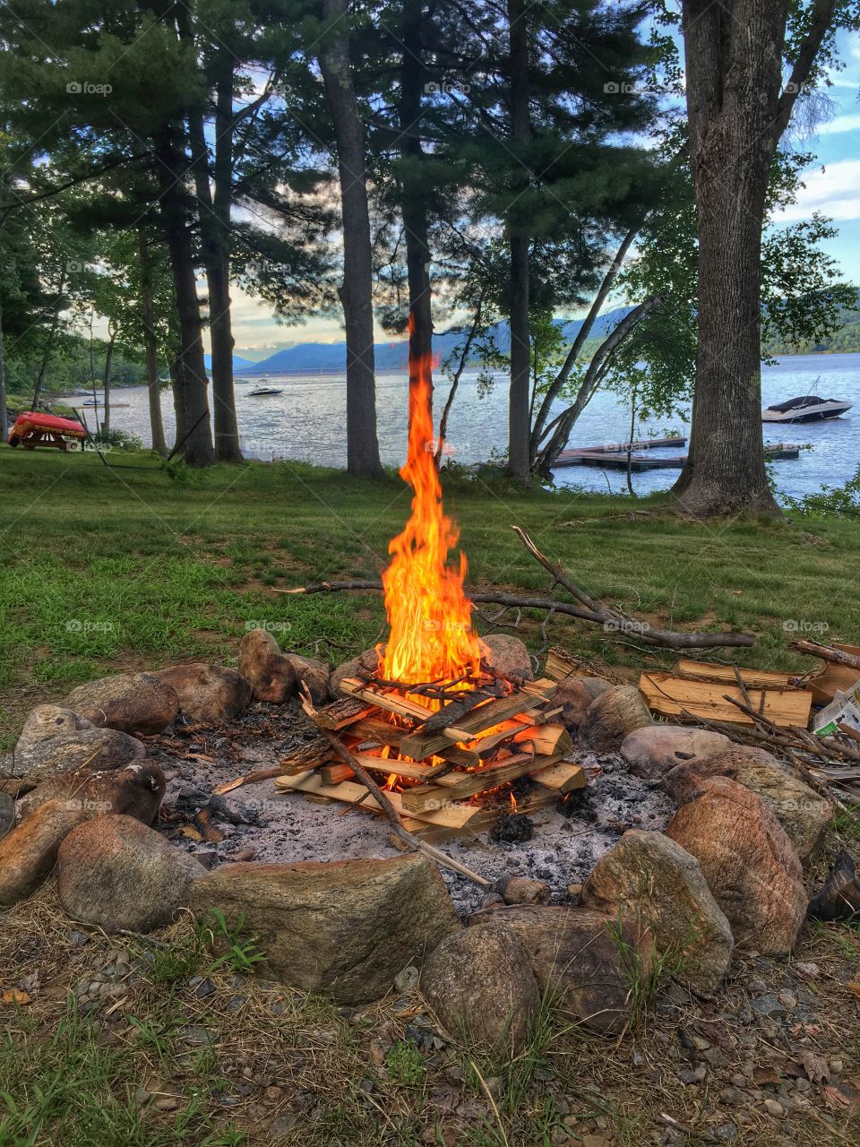 Campfire at the Lake